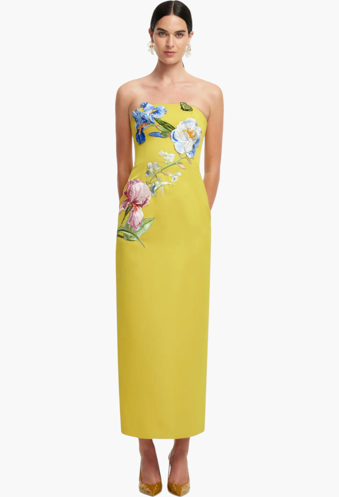 Appliqué Floral Maxi Dress - GLAM MODA