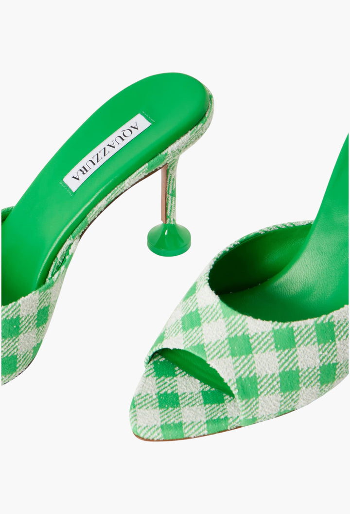 Bisous 85 Checked Jacquard Mules - GLAM MODA