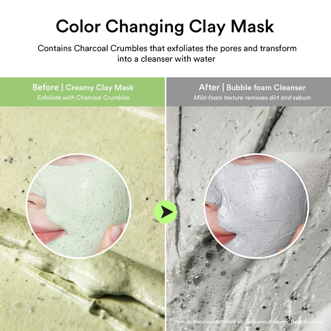 Pore Clay Pack Cleanser Heartleaf Charcoal Foam