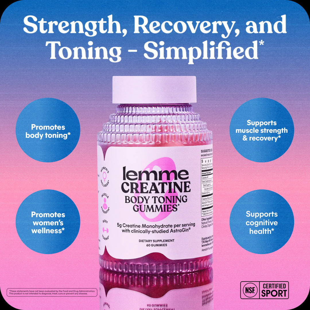 Lemme Creatine Gummies - Body Toning, Strength & Recovery Gummies - GLAM MODA