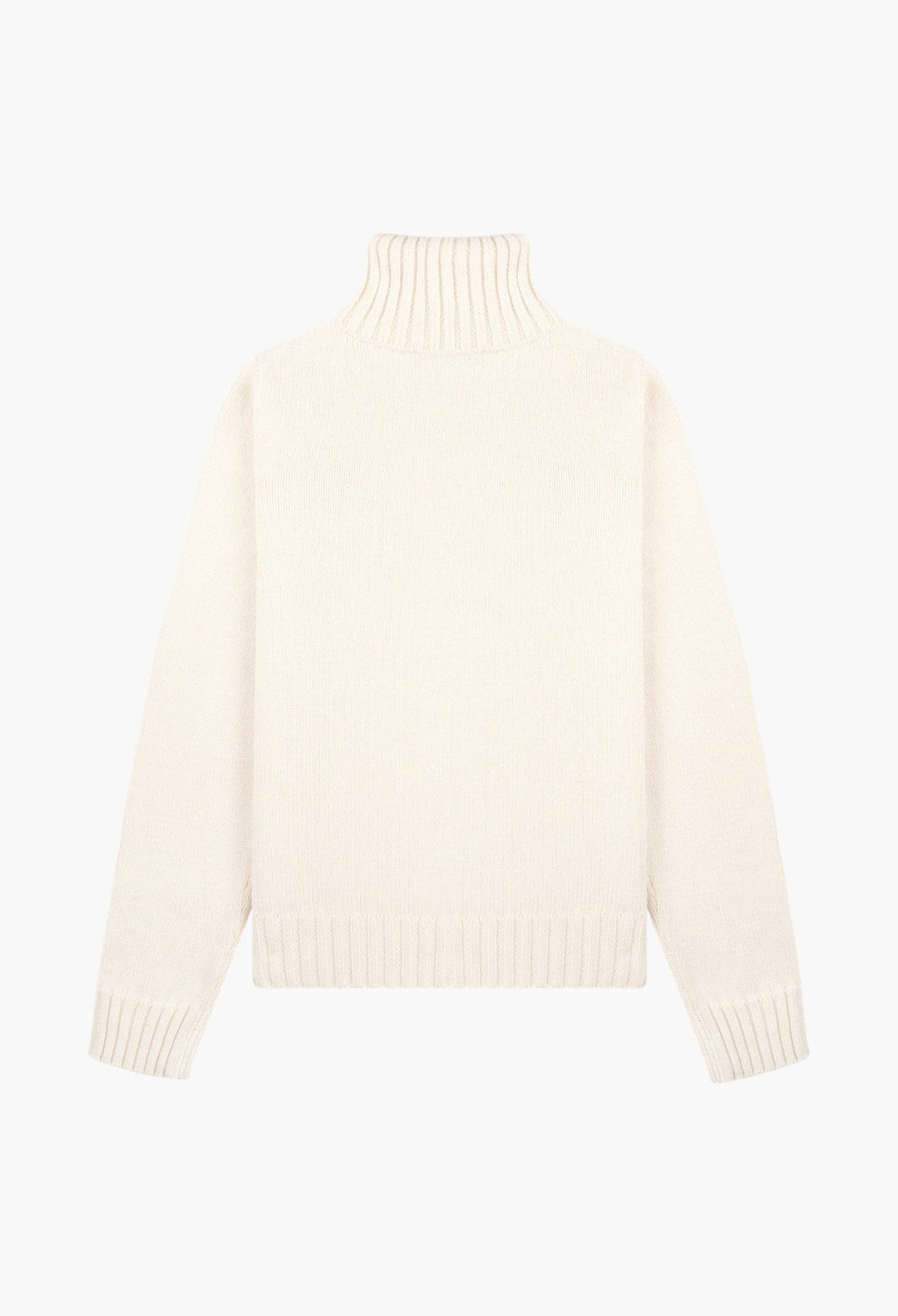 USA Knitted Turtleneck - Ecru/Navy - GLAM MODA
