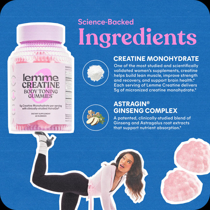 Lemme Creatine Gummies - Body Toning, Strength & Recovery Gummies - GLAM MODA