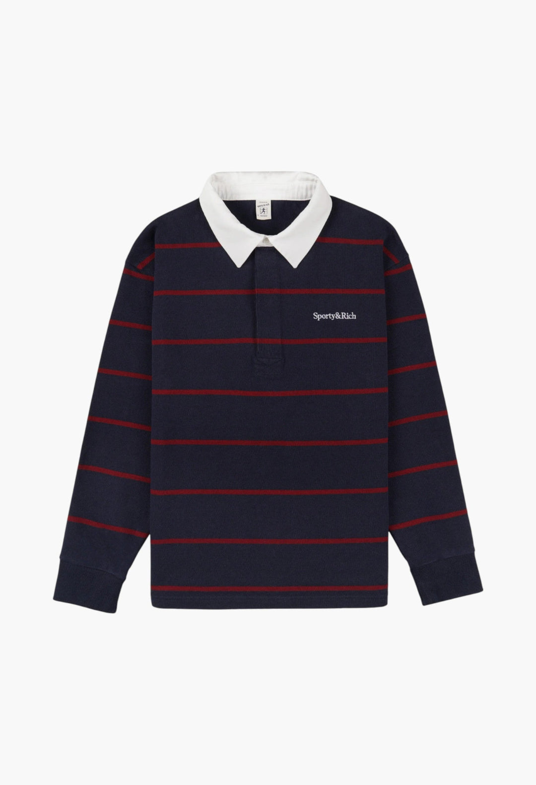 Serif Logo Rugby Polo Men - Dark Navy/White/Merlot - GLAM MODA
