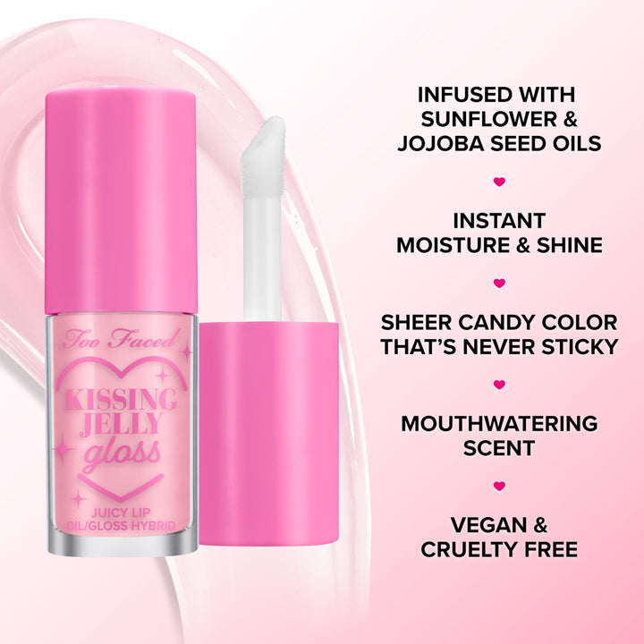 Too Faced Dream A Little Dream Blush & Lip Gloss Set | Cloud Crush Powder Blush + Kissing Jelly Lip Oil With Sheer Coverage, Gift Set - GLAM MODA
