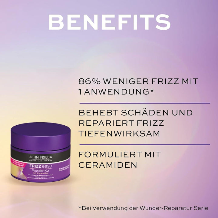 Frizz Ease Wunder Kur - Depthly Haarkur- For Unruly Hair - Intensive Repair And Strengthening - GLAM MODA