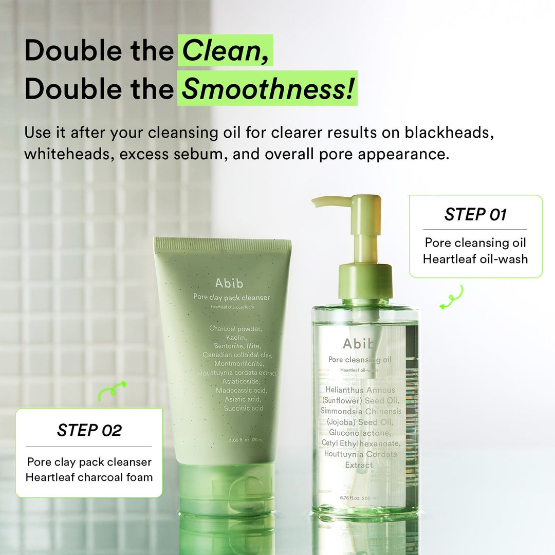 Pore Clay Pack Cleanser Heartleaf Charcoal Foam