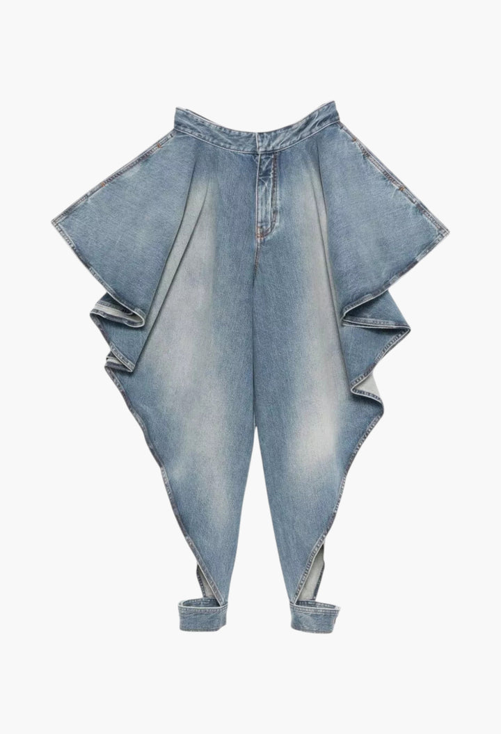 Panelled Denim Jeans - GLAM MODA