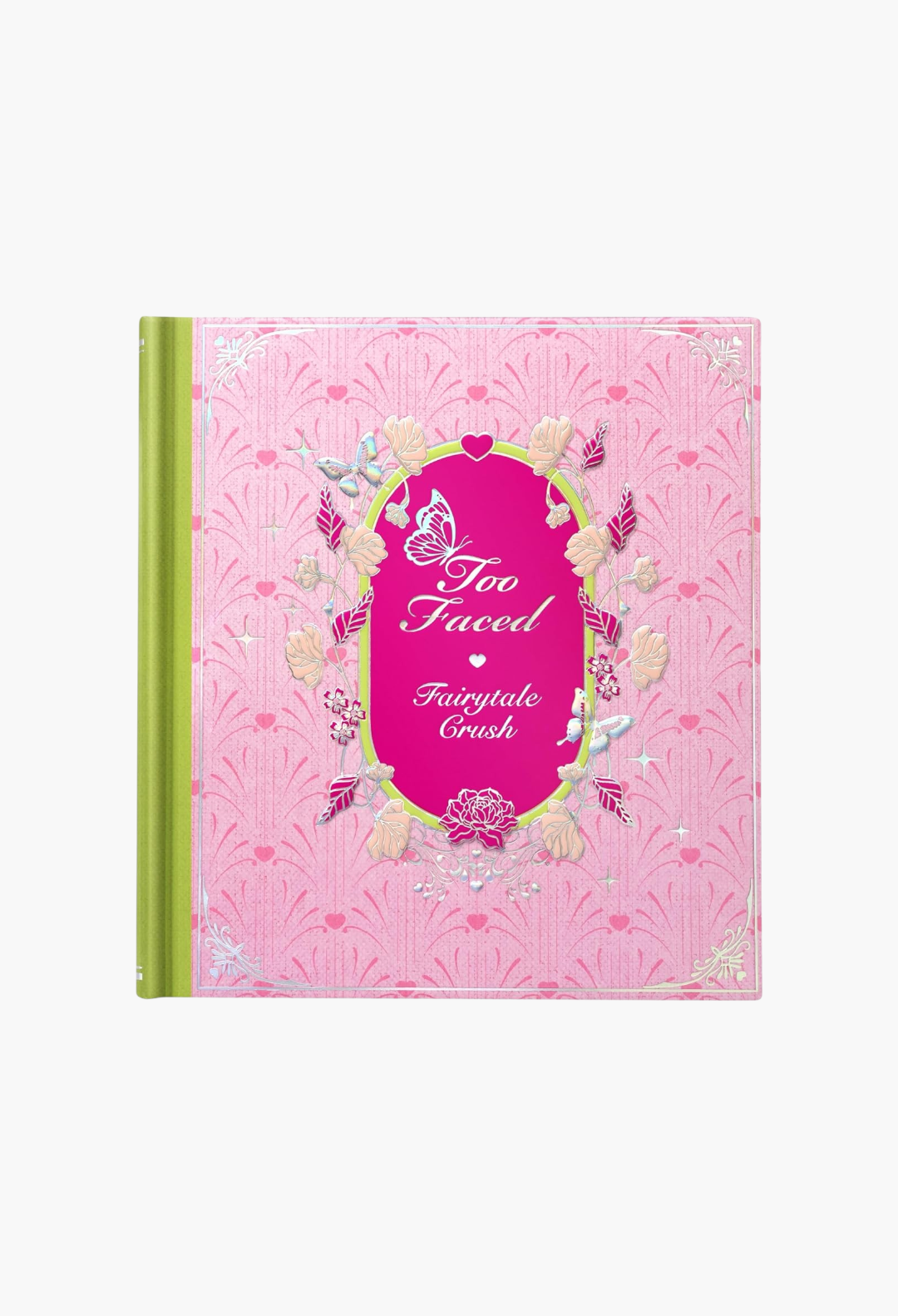 GLAM MODA Too Faced Fairytale Crush blush and highlighter palette in a pink decorative book-style case.