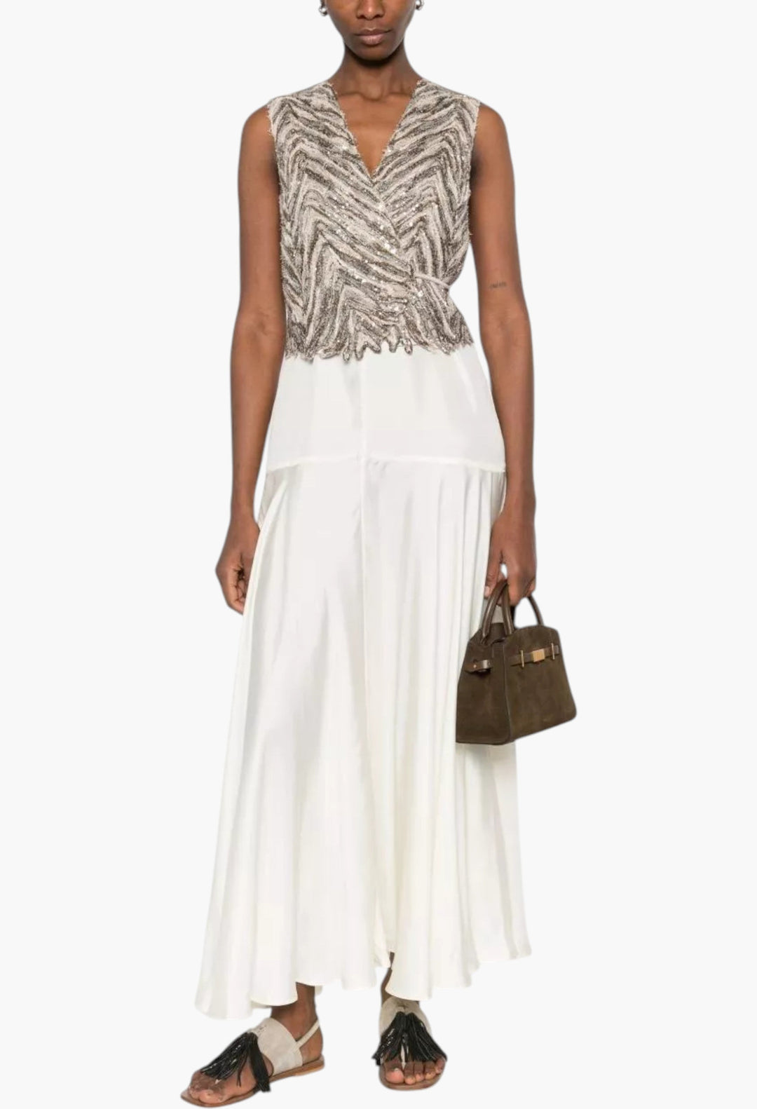 Embroidered Silk Vest - GLAM MODA