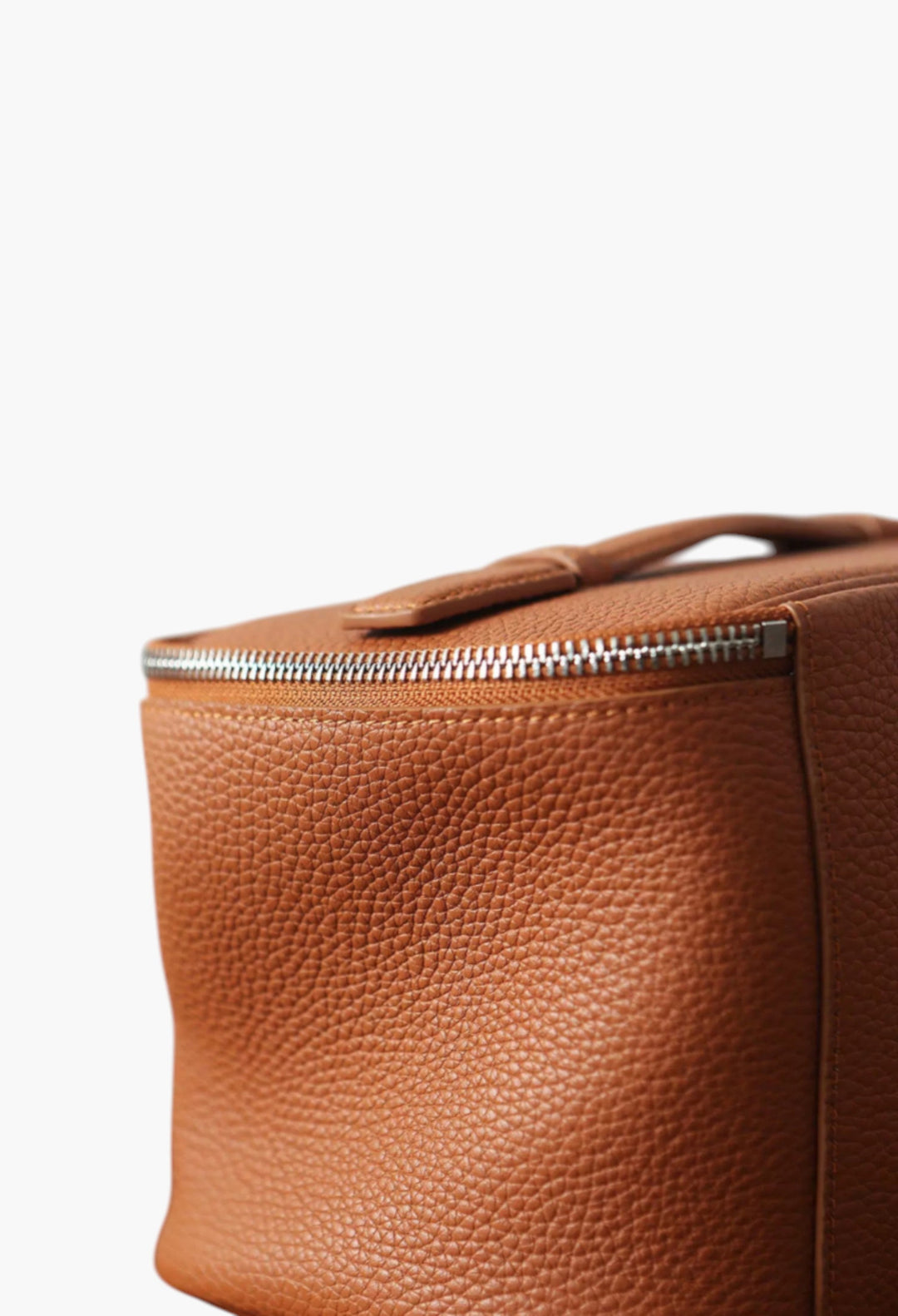 Leather Vanity Case Gold - GLAM MODA