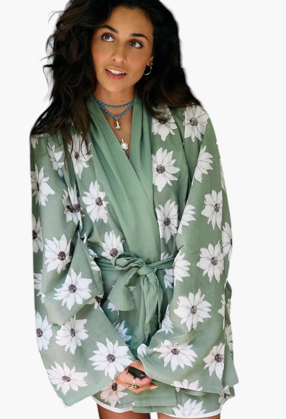 White Lotus Dreams Kimono - GLAM MODA
