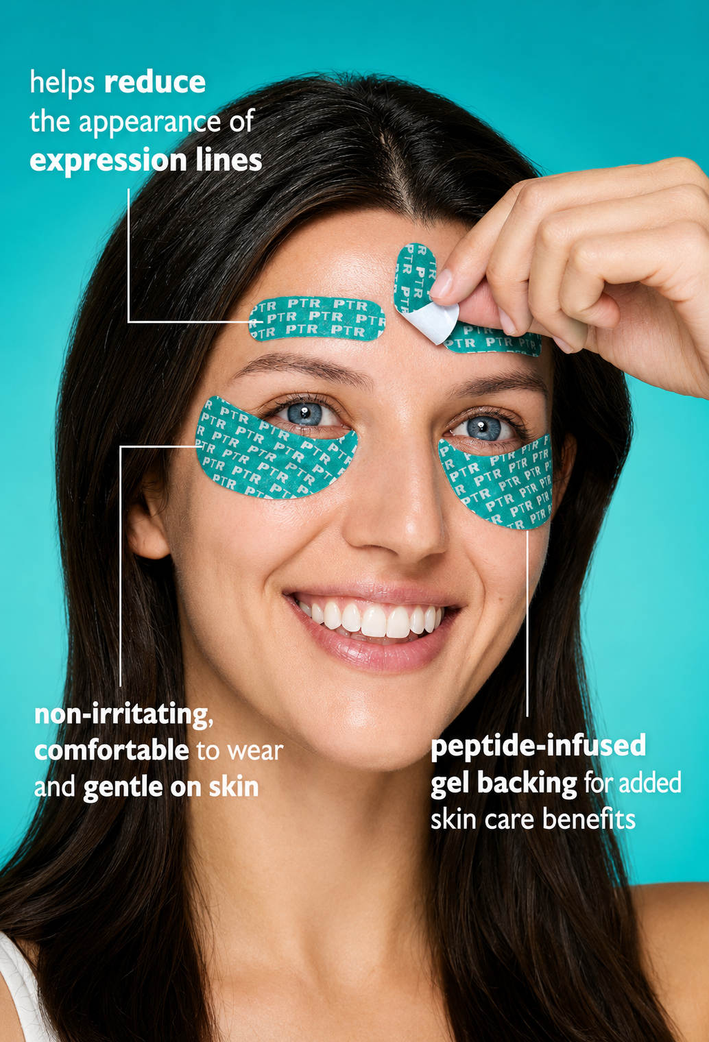 Peptide-Infused Face & Eye Tape for Wrinkles and Aging Skin
