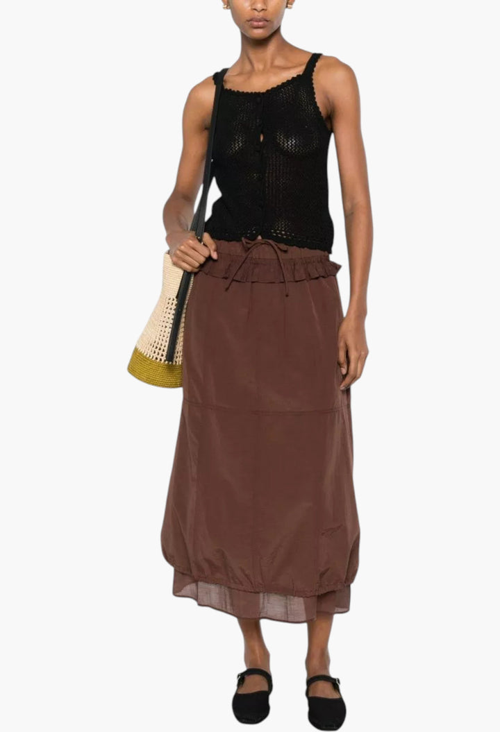 Linen And Cotton Blend Top - GLAM MODA