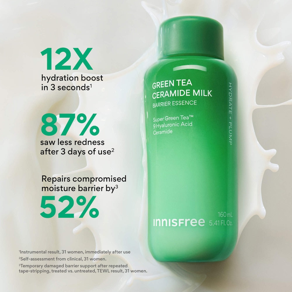 Green Tea Ceramide Milk Toner for Hydration & Barrier Repair - GLAM MODA