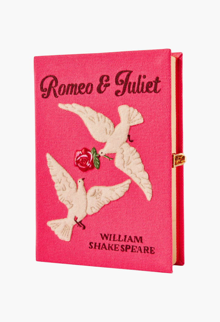 Romeo & Juliet Embroidered Appliquéd Canvas Clutch - GLAM MODA