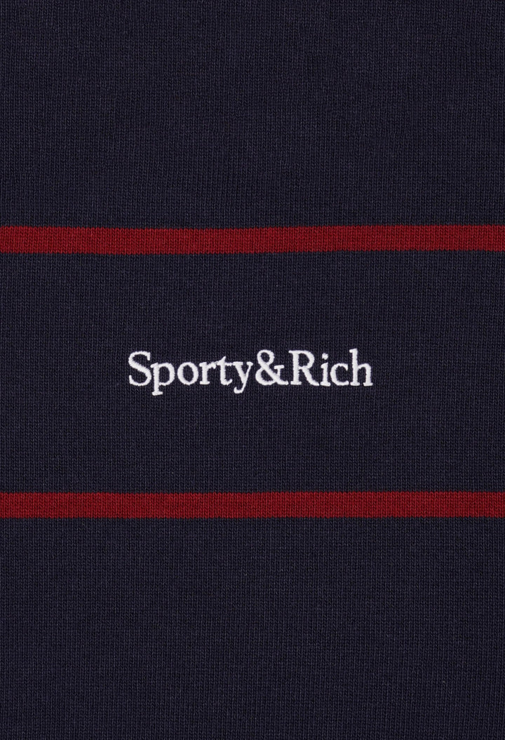 Serif Logo Rugby Polo Men - Dark Navy/White/Merlot - GLAM MODA
