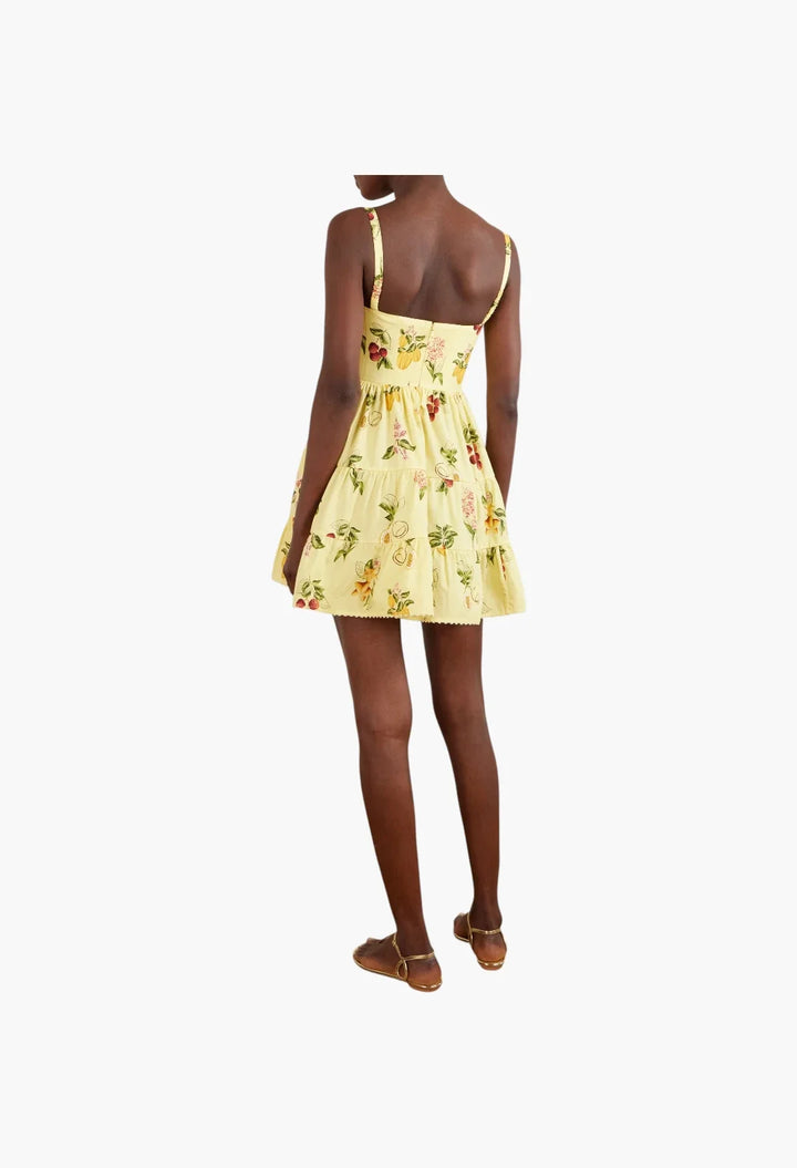 Granadilla tiered floral-print cotton-poplin mini dress