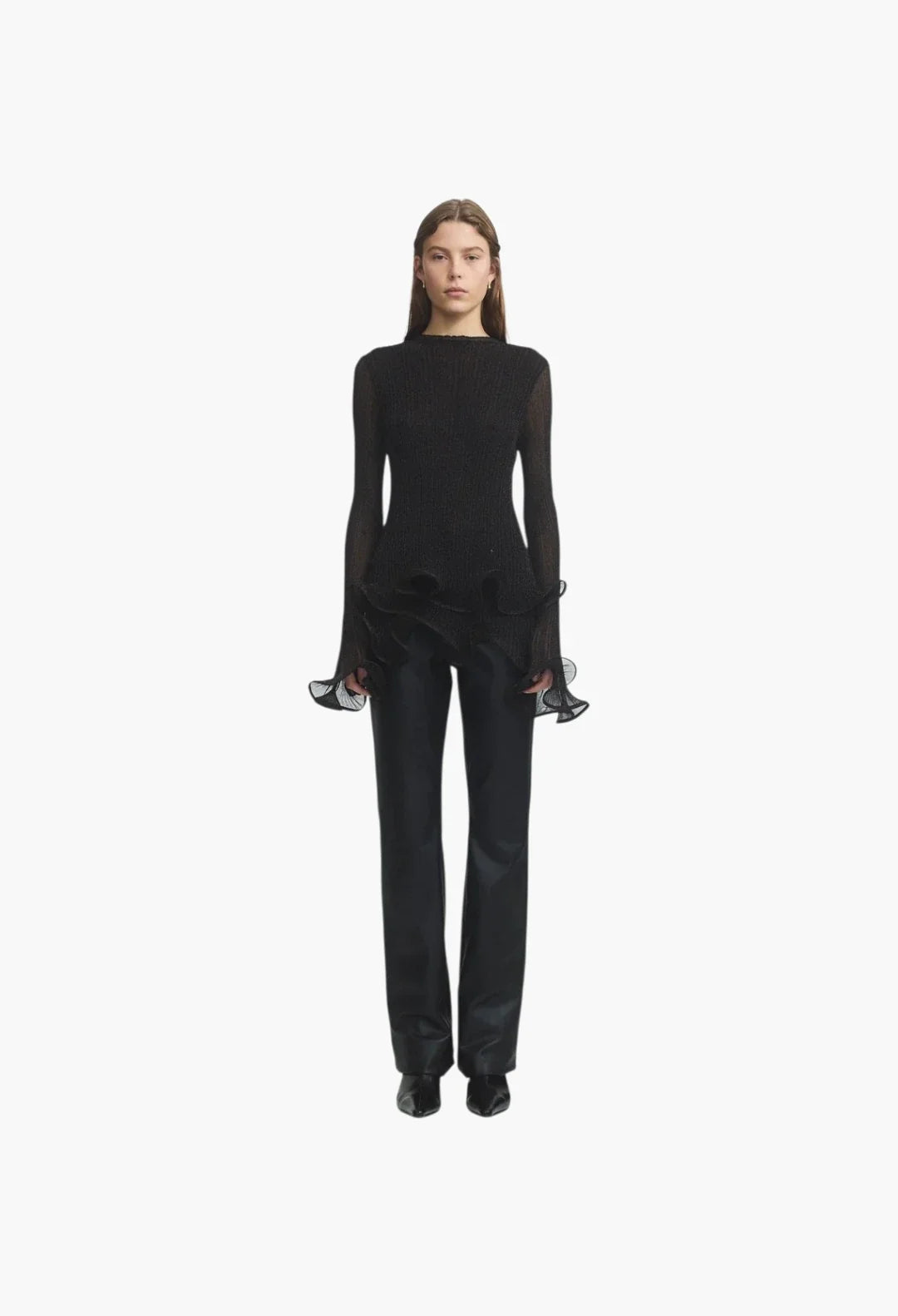 Agata Ruffle Knit Top