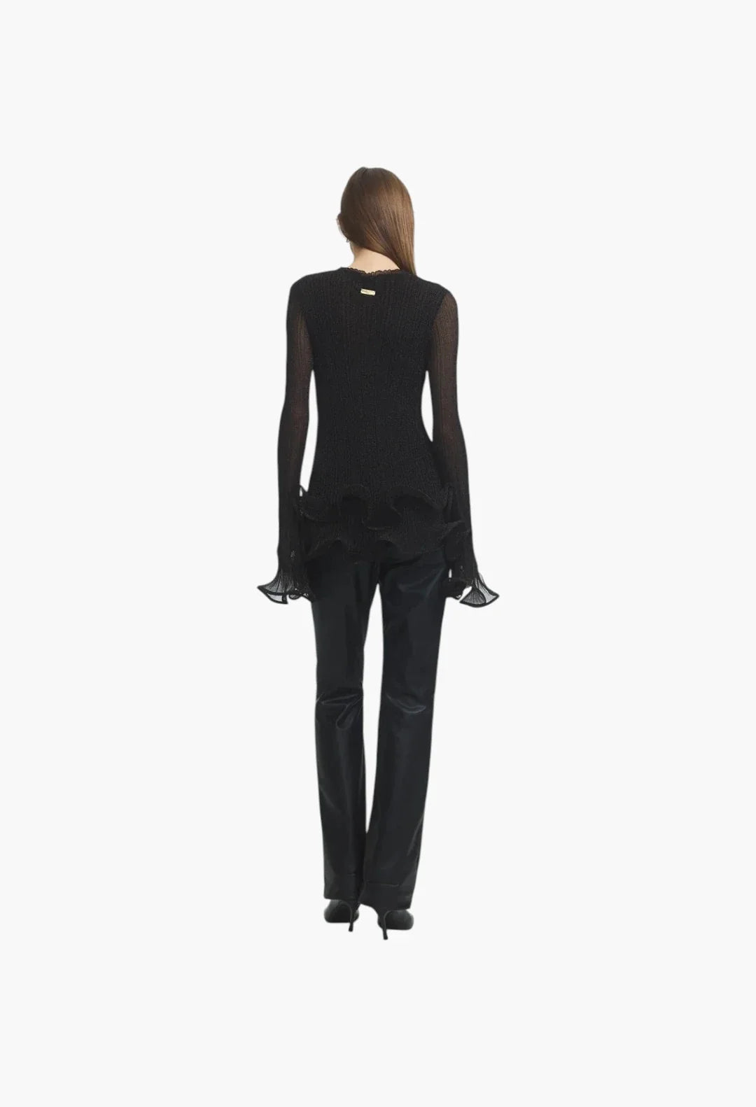 Agata Ruffle Knit Top