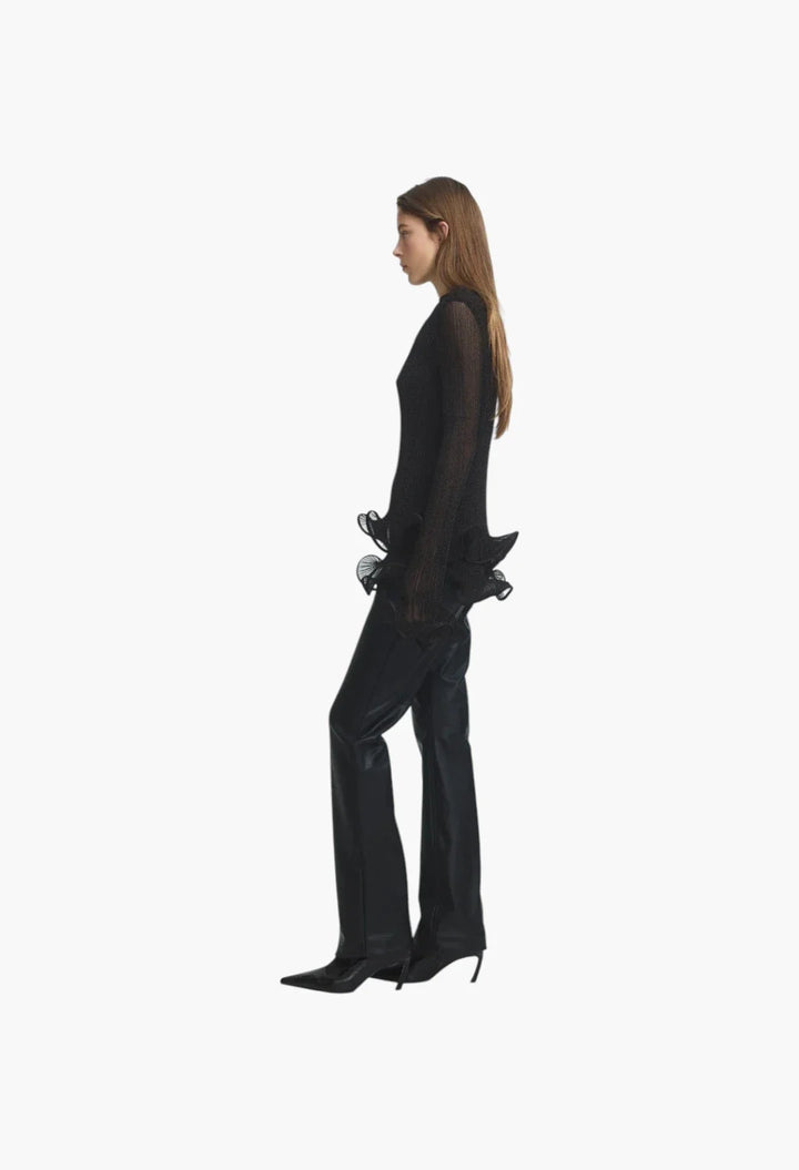 Agata Ruffle Knit Top