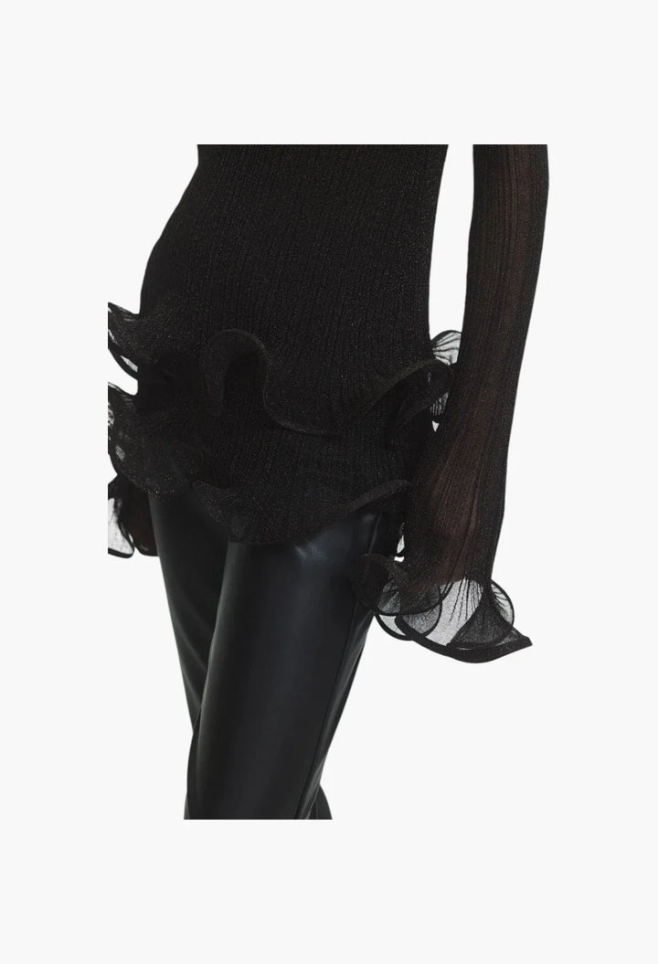 Agata Ruffle Knit Top