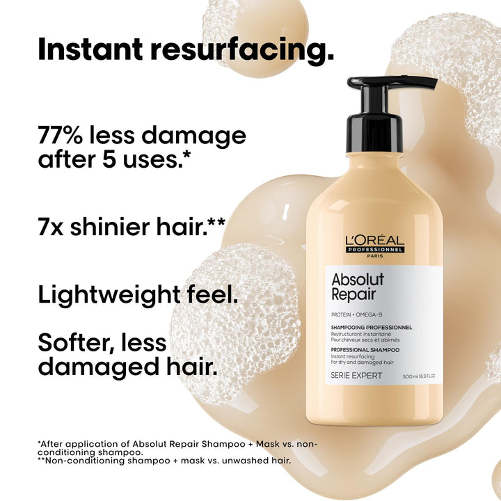 Absolut Repair Protein + Gold Quinoa Professional Shampoo - GLAM MODA