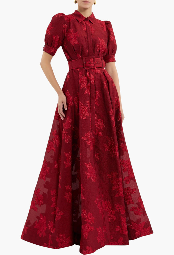 Afina Short Sleeve Gown - GLAM MODA
