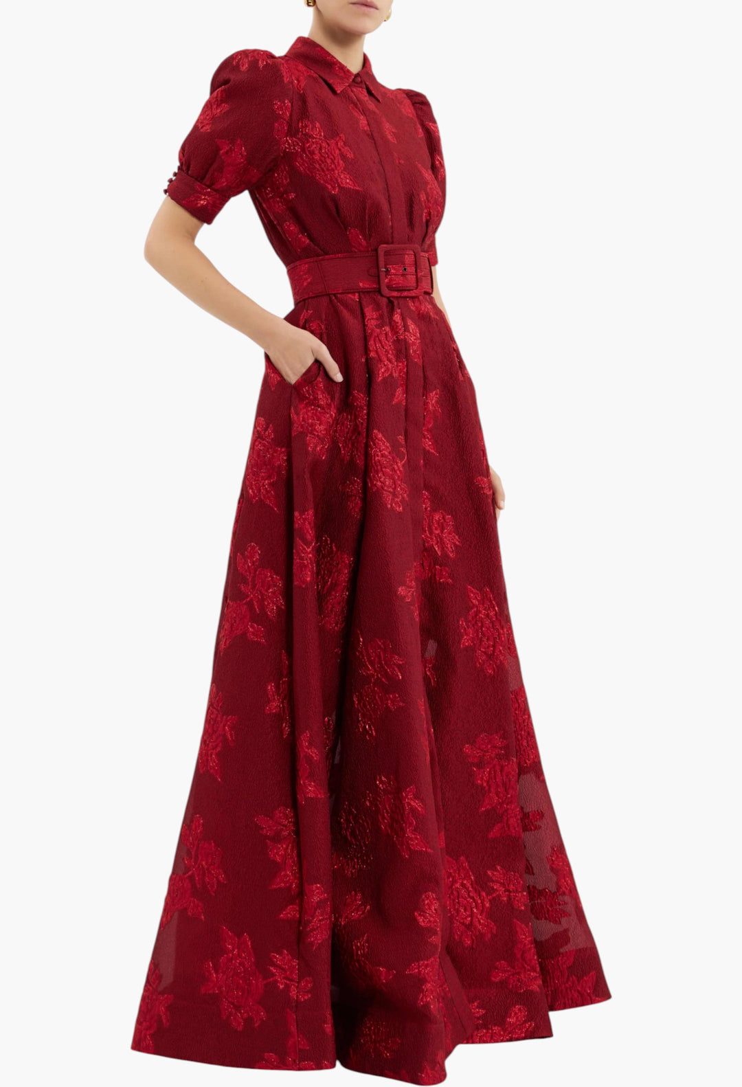 Afina Short Sleeve Gown - GLAM MODA