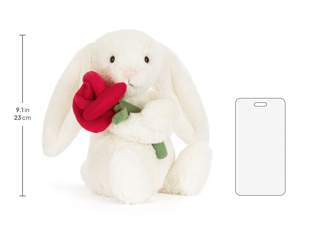 Cream Bunny With Rose - GLAM MODA
