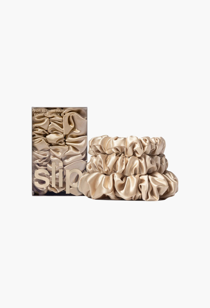 Back To Basics Blonde Midi/Large Scrunchie Set - GLAM MODA