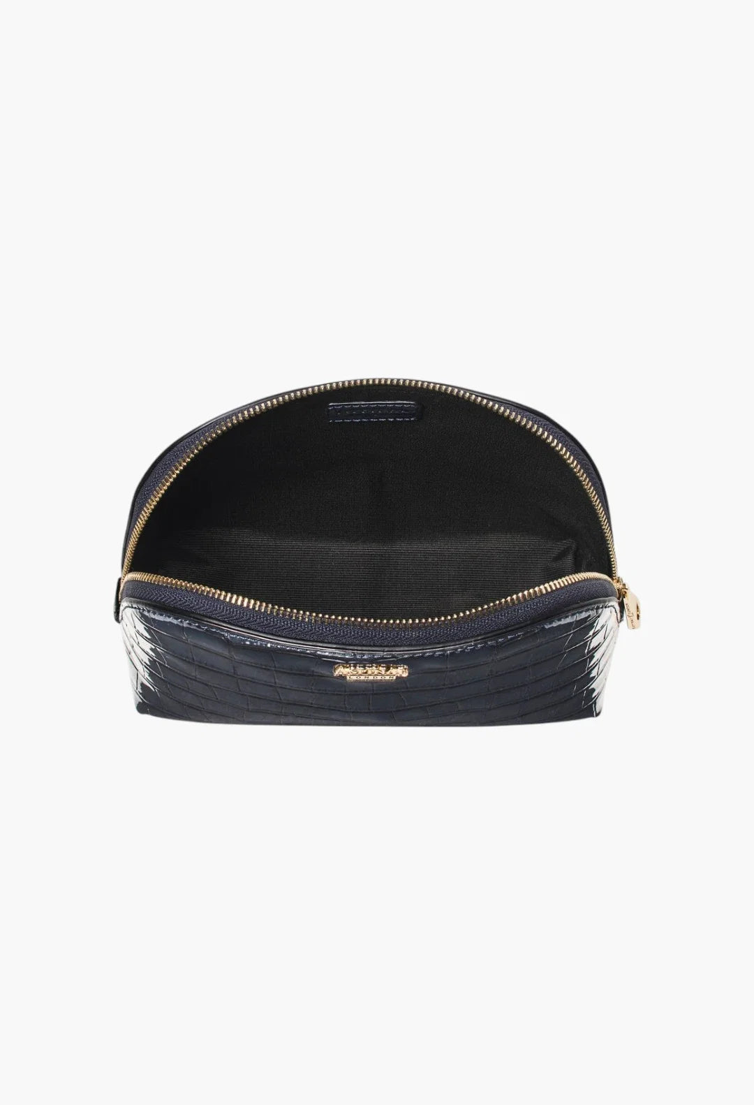 Classic Faux Croc-Embossed Make-Up Case