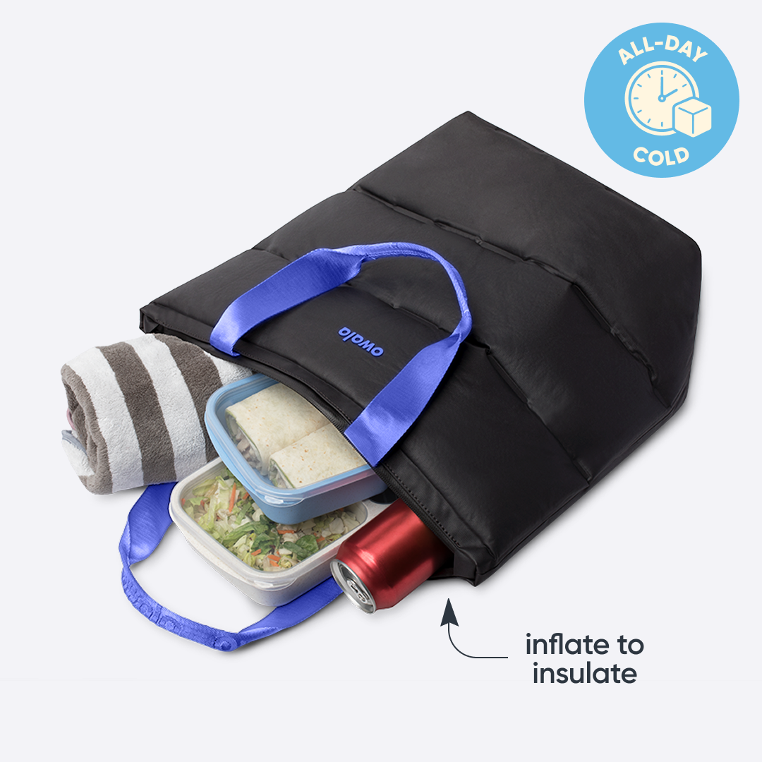 Inflatable insulation. Packs flat