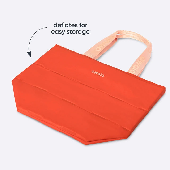 Inflatable insulation. Packs flat