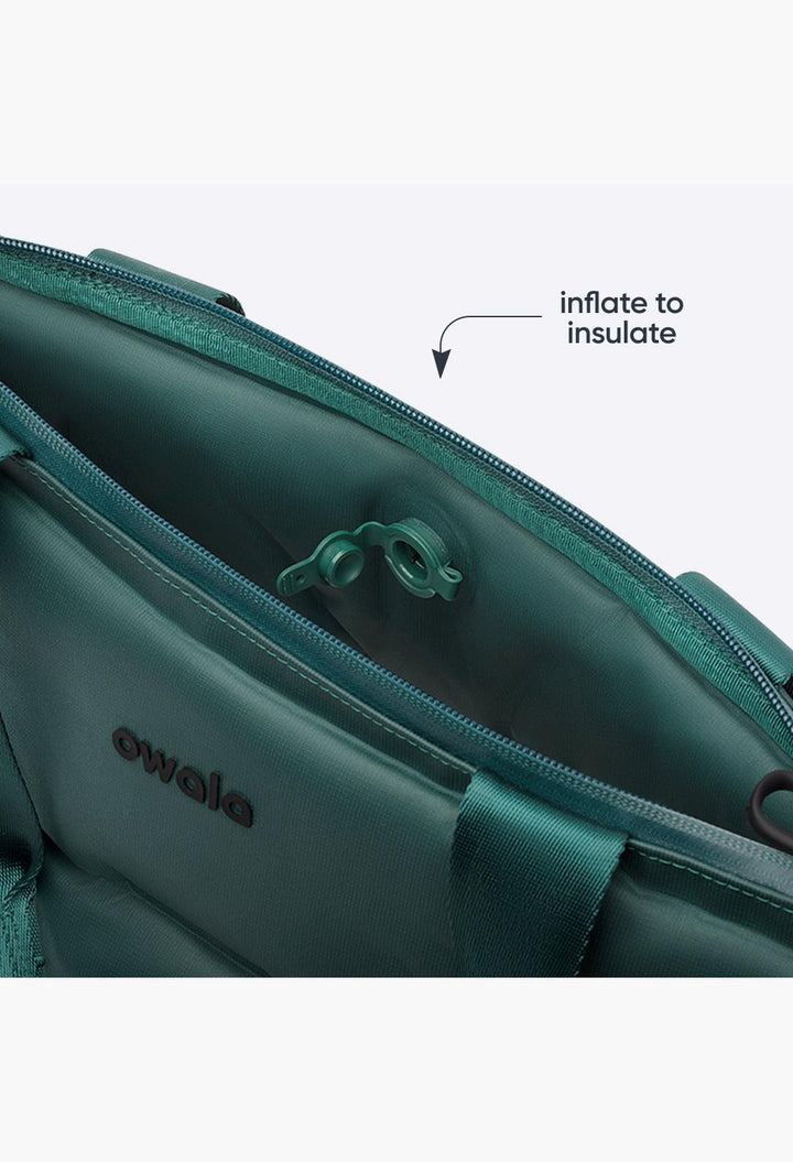 Inflatable insulation. Packs flat