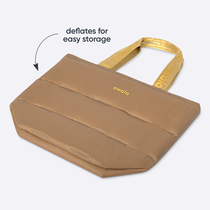 Inflatable insulation. Packs flat