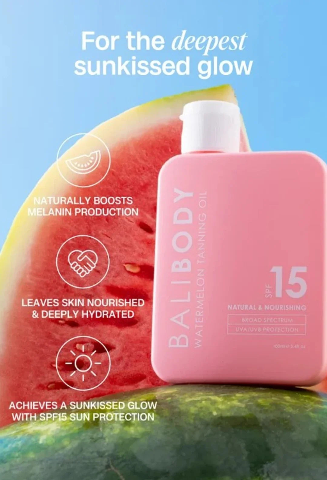 Watermelon Tanning Oil SPF15