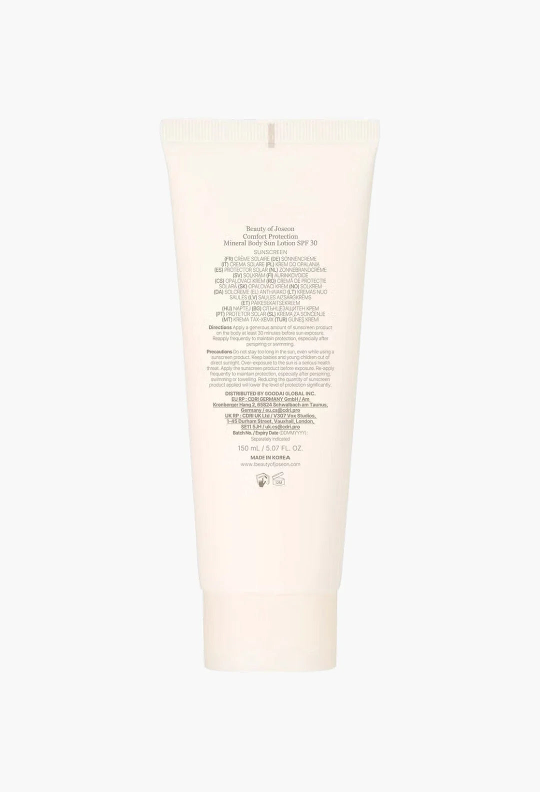 Beauty of Joseon Comfort Protection Body Sunscreen