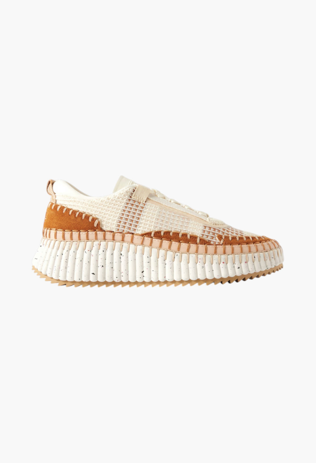 Beige - Nama Embroidered Suede And Recycled-Mesh Sneakers - GLAM MODA