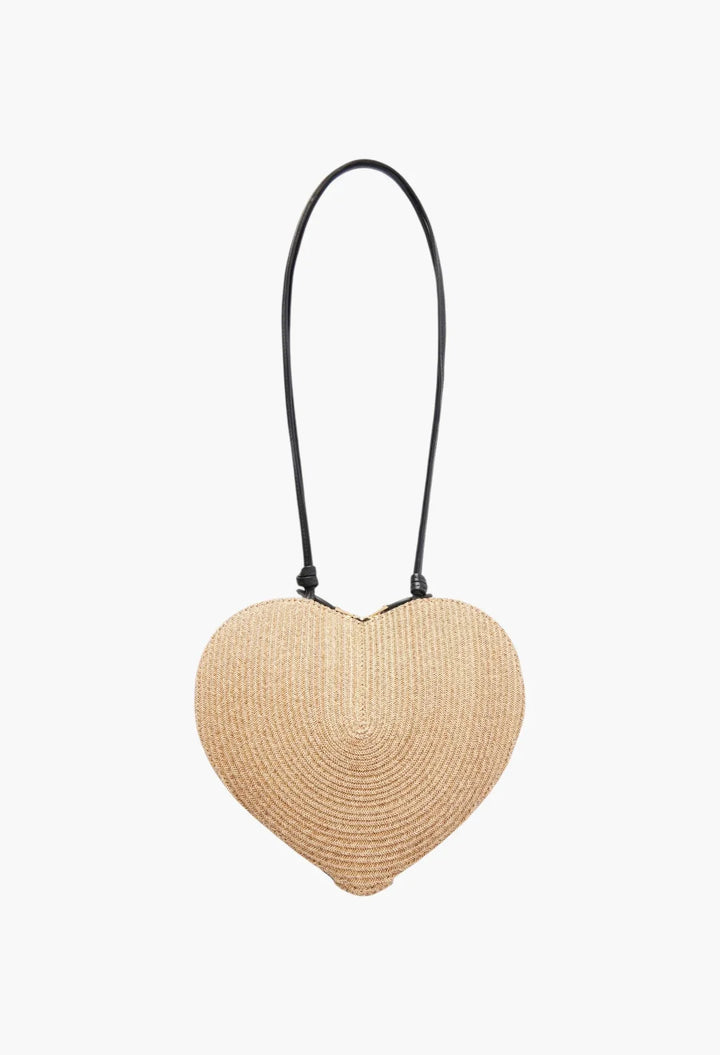 Le Coeur suede and leather shoulder bag