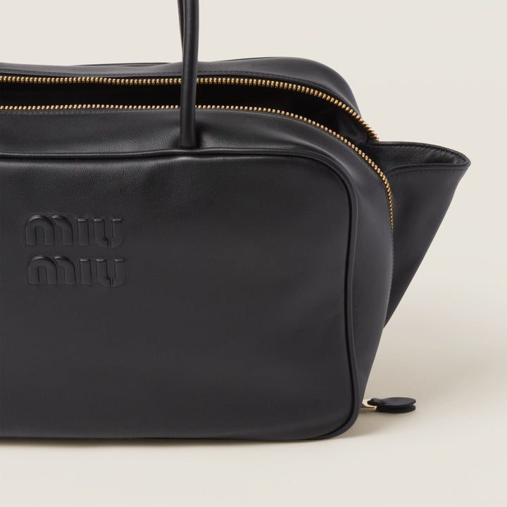 Black Large - Leather Beau bag - GLAM MODA