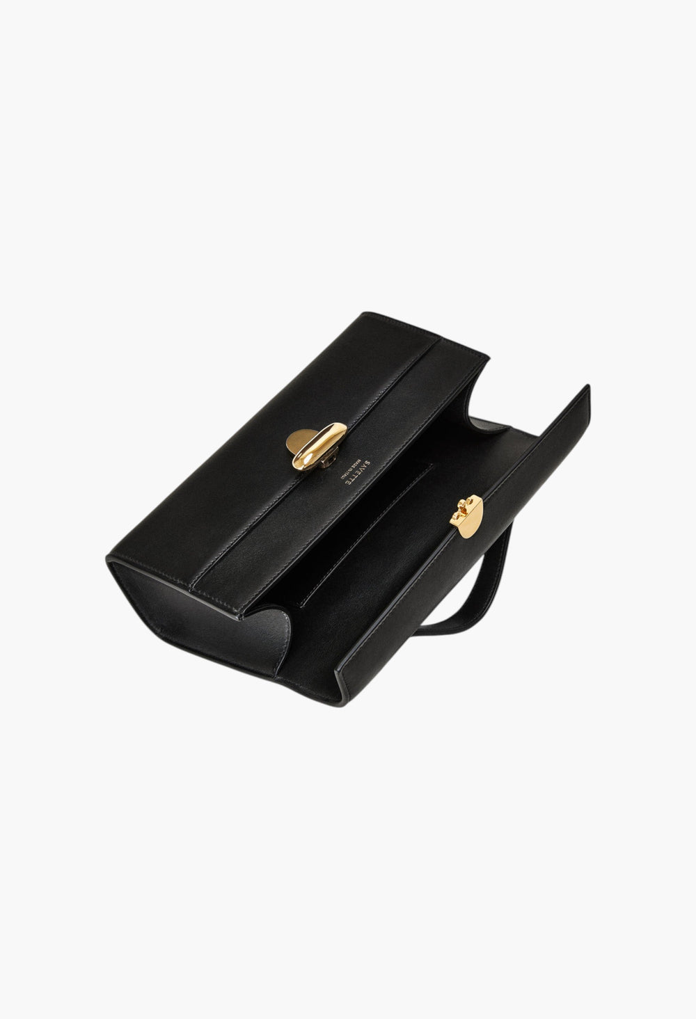 Black Leather - Symmetry Pochette - GLAM MODA