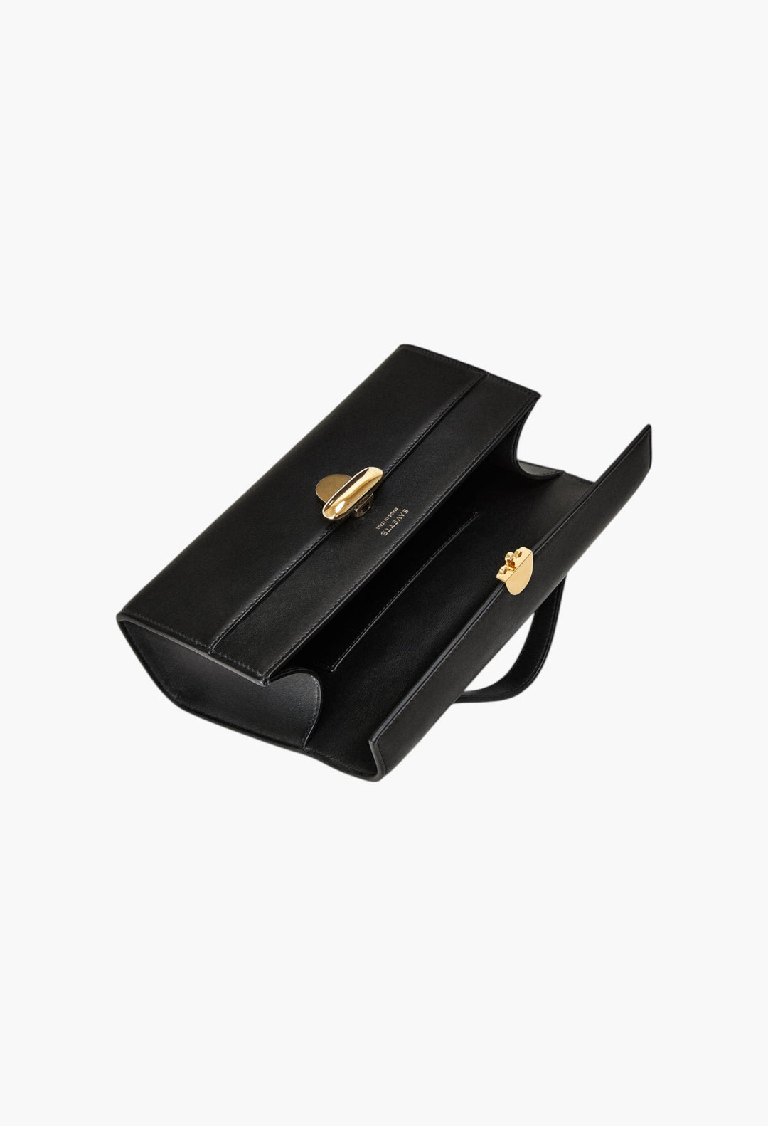 Black Leather - Symmetry Pochette - GLAM MODA