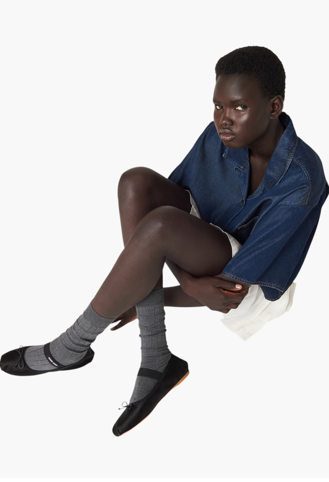 Black - Satin Ballerinas - GLAM MODA