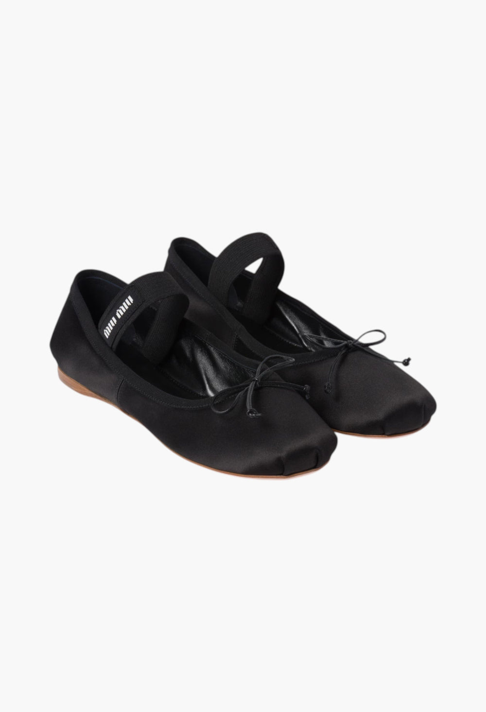 Black - Satin Ballerinas - GLAM MODA