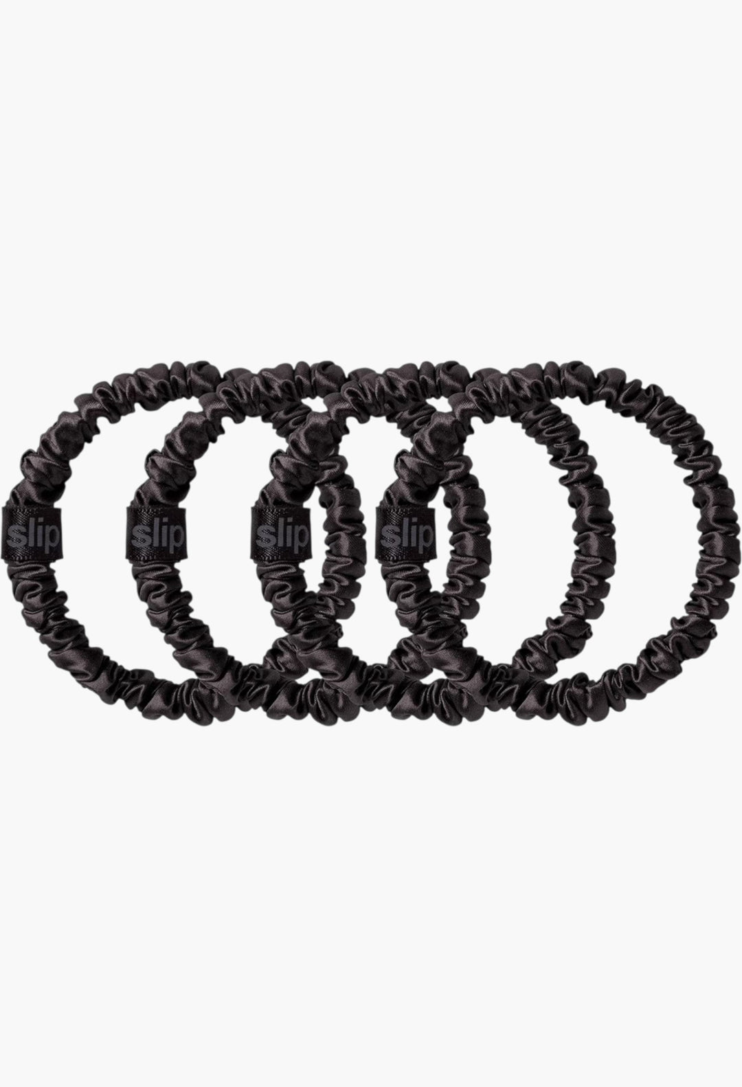 Black - Slip Pure Silk Skinny Scrunchies - GLAM MODA