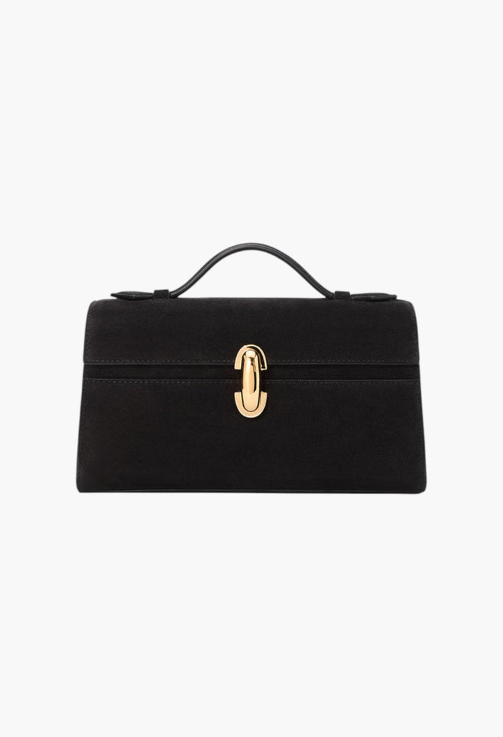 Black Suede - Symmetry Pochette - GLAM MODA