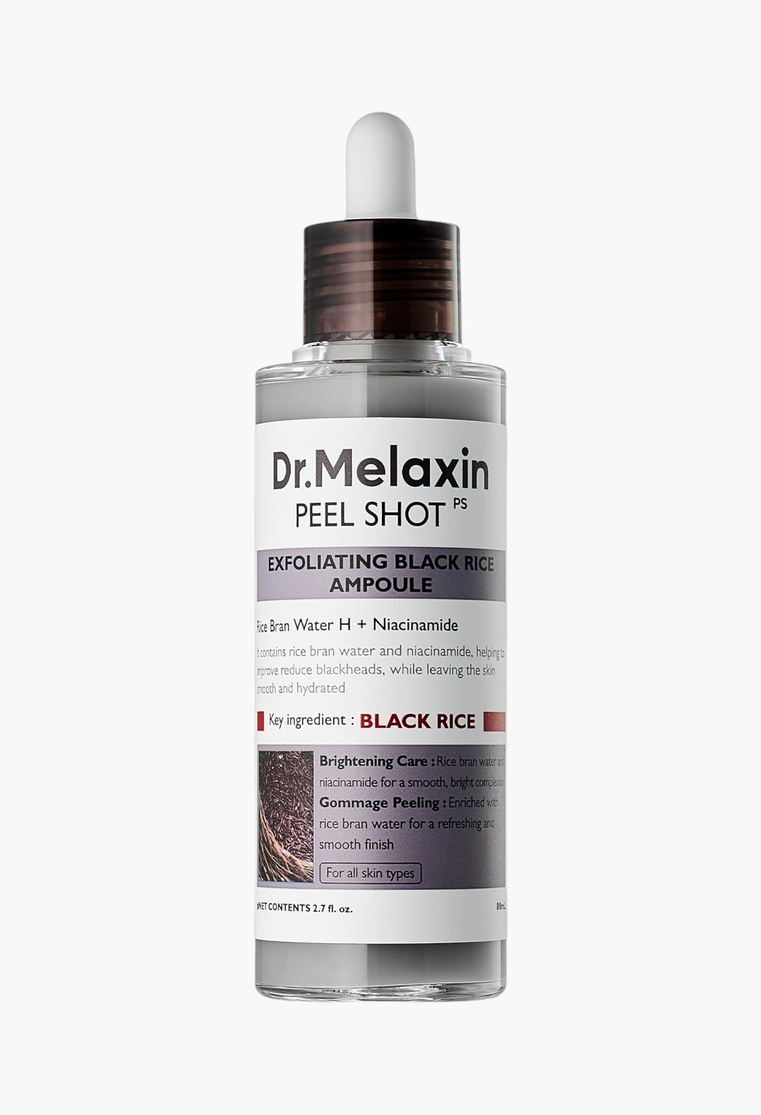 Peel Shot Glow Black Rice Ampoule Blackhead Reduction & Brightening - 2.7 oz - GLAM MODA