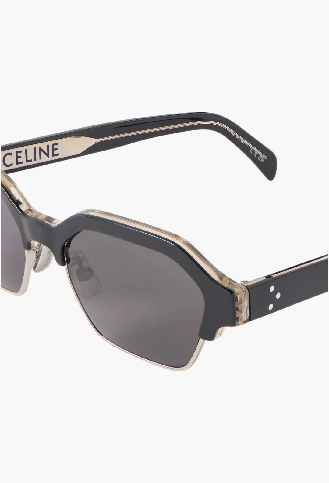 Square frame acetate sunglasses