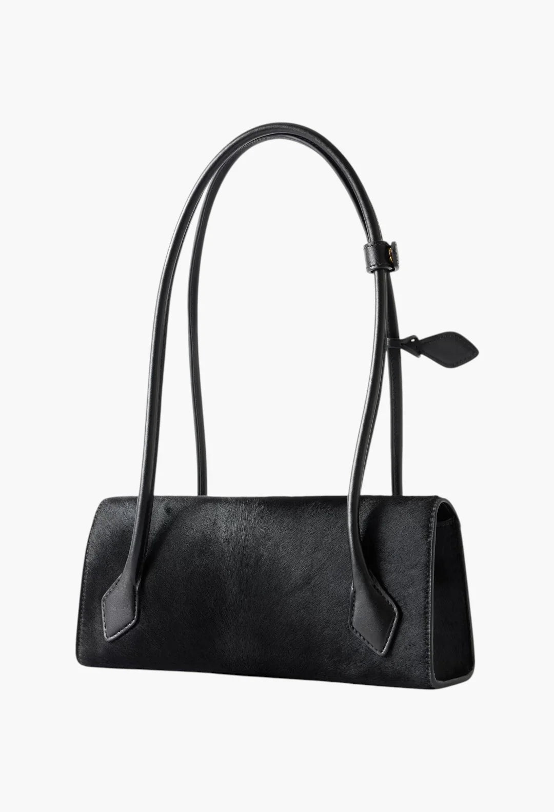 Le Teckel Flap Small calf hair leather-trimmed shoulder bag