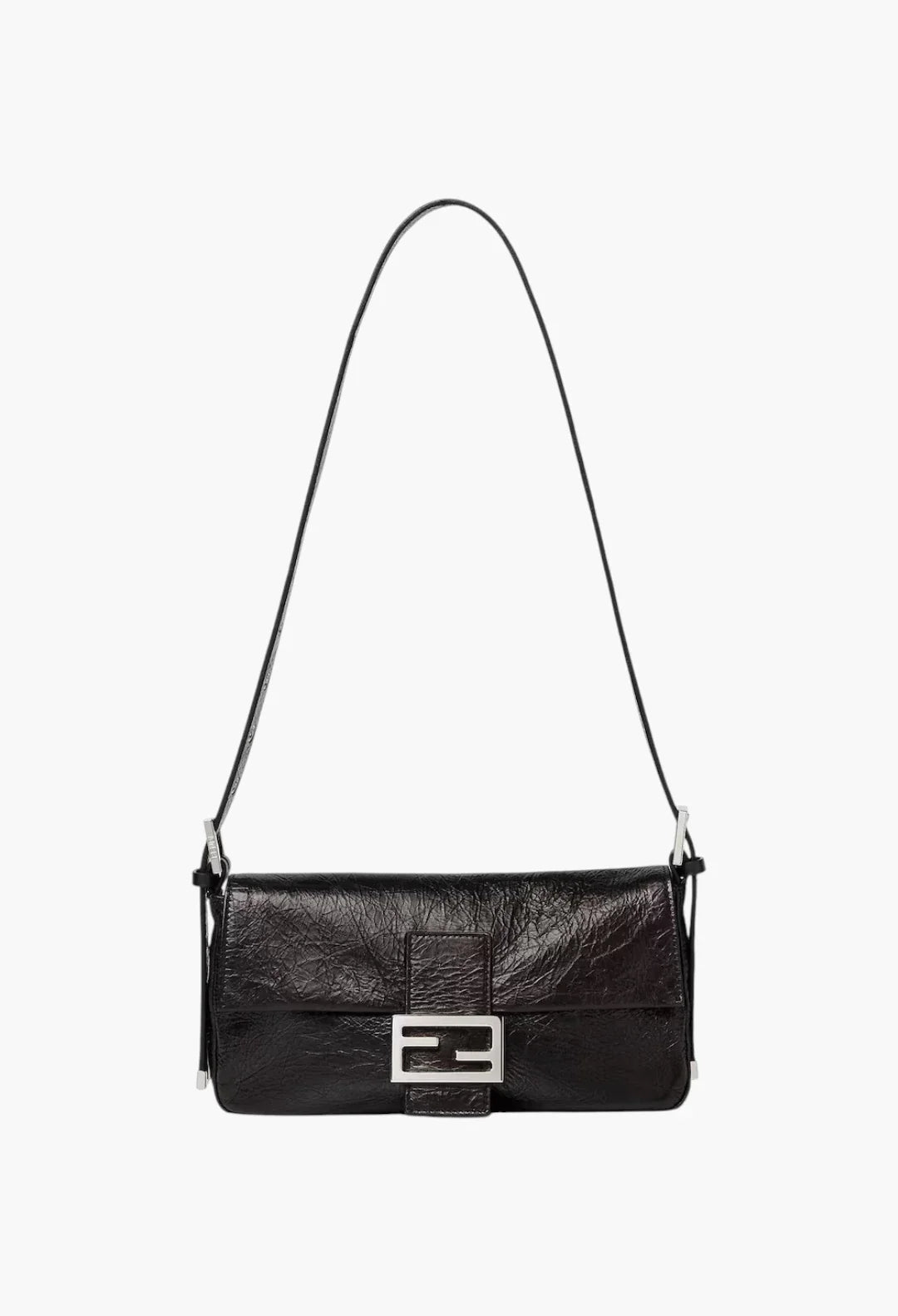 Baguette® 26424 Crackled black leather bag